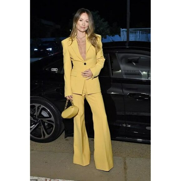 Kwaidan Editions Lemon Yellow Tailored Blazer Jacket Olivia Wilde Style Bright - Picture 1 of 16